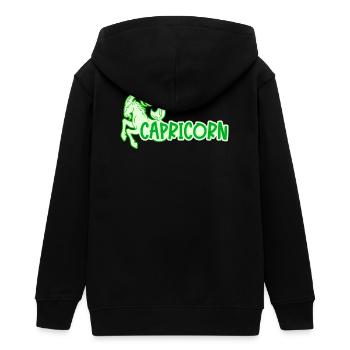 Capricorne Ciel Astrologie ésotérique Superstition - Veste à capuche ado bio Stanley/Stella - noir - Dos - AI Model Teenager Male light (155cm)
