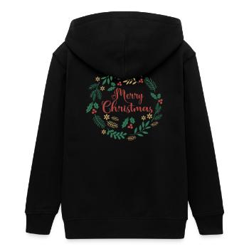Frohe Weihnachten T-Shirt Frohe Weihnachten Feliz Navidad - Teenager Organic Kapuzenjacke Mini Cultivator von Stanley/Stella - Schwarz - Hinten - AI Model Teenager Male light (155cm)
