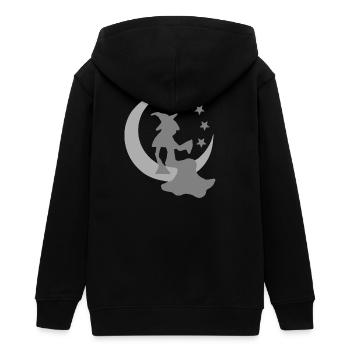 Mondsichel, Hexen design, Mädchen, Schlafzimm deko - Teenager Organic Kapuzenjacke Mini Cultivator von Stanley/Stella - Schwarz - Hinten - AI Model Teenager Male light (155cm)
