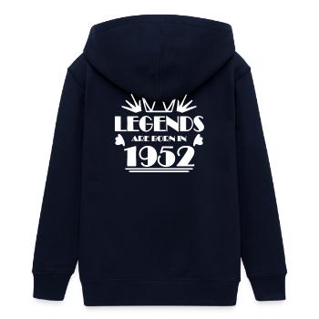 1952 - Jahrgang 1952 - Geburtsjahr 1952 - Teenager Organic Kapuzenjacke Mini Cultivator von Stanley/Stella - Navy - Hinten - AI Model Teenager Male light (155cm)