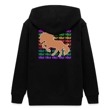 Tölt Pferde Spruch Islandpferde Pferdeliebe Ross - Teenager Organic Kapuzenjacke Mini Cultivator von Stanley/Stella - Schwarz - Hinten - AI Model Teenager Male light (155cm)
