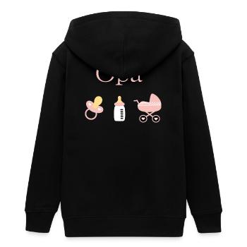 Opa 2026 Geburt Mädchen Vorlage personalisierbar - Teenager Organic Kapuzenjacke Mini Cultivator von Stanley/Stella - Schwarz - Hinten - AI Model Teenager Male light (155cm)