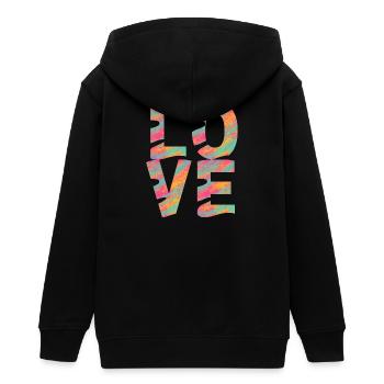 LIEBE - Teenager Organic Kapuzenjacke Mini Cultivator von Stanley/Stella - Schwarz - Hinten - AI Model Teenager Male light (155cm)