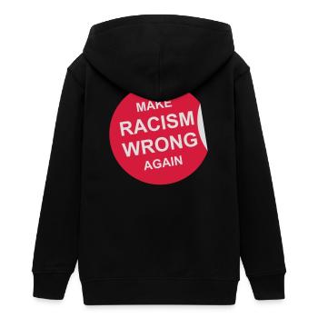 Rendre le racisme répréhensible - Veste à capuche ado bio Stanley/Stella - noir - Dos - AI Model Teenager Male light (155cm)