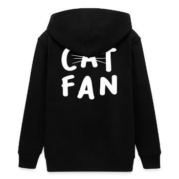 Katzenfan Katze Fan Tierliebe Schnurrhaare Katzen - Teenager Organic Kapuzenjacke Mini Cultivator von Stanley/Stella - Schwarz - Hinten - AI Model Teenager Male light (155cm)