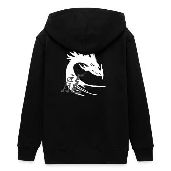 chinesische zeichen, Drachenkopf asiatisch - Teenager Organic Kapuzenjacke Mini Cultivator von Stanley/Stella - Schwarz - Hinten - AI Model Teenager Male light (155cm)