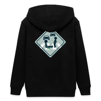 Collage routier militant pour le climat - Veste à capuche ado bio Stanley/Stella - noir - Dos - AI Model Teenager Male light (155cm)
