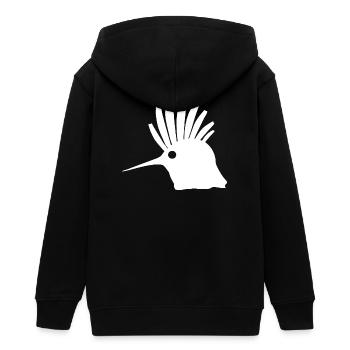beliebte tierprints, Wiedehopf Kopf - Teenager Organic Kapuzenjacke Mini Cultivator von Stanley/Stella - Schwarz - Hinten - AI Model Teenager Male light (155cm)