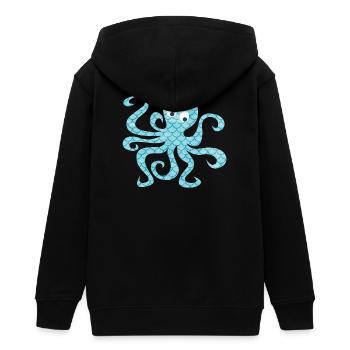 Écailles de poulpe Poulpe Tentacule Sea Child - Veste à capuche ado bio Stanley/Stella - noir - Dos - AI Model Teenager Male light (155cm)