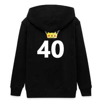 gratulieren, 40 unisex - Teenager Organic Kapuzenjacke Mini Cultivator von Stanley/Stella - Schwarz - Hinten - AI Model Teenager Male light (155cm)