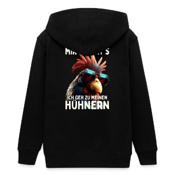 Hühner Mir Reichts Ich Geh Zu Meinen Hühnern Hahn - Teenager Organic Kapuzenjacke Mini Cultivator von Stanley/Stella - Schwarz - Hinten - AI Model Teenager Male light (155cm)