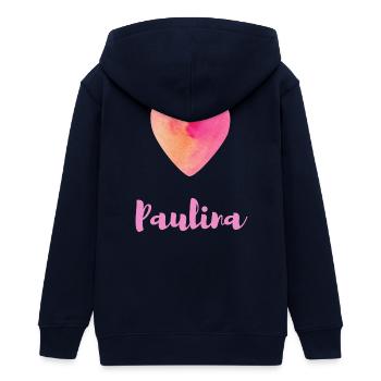 Paulina Rosa Herz Mädchen Aesthetic Shirt - Teenager Organic Kapuzenjacke Mini Cultivator von Stanley/Stella - Navy - Hinten - AI Model Teenager Male light (155cm)
