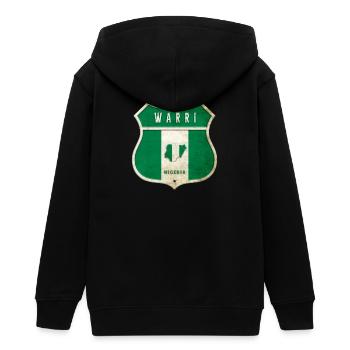Design du drapeau du Nigéria de Warri - Veste à capuche ado bio Stanley/Stella - noir - Dos - AI Model Teenager Male light (155cm)