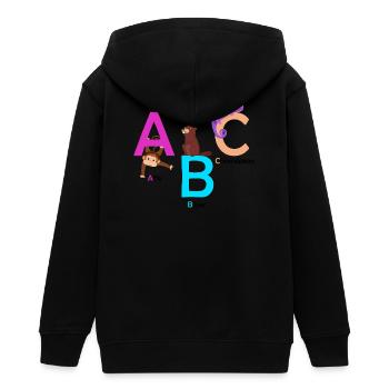 Schulstart ABC - Teenager Organic Kapuzenjacke Mini Cultivator von Stanley/Stella - Schwarz - Hinten - AI Model Teenager Male light (155cm)