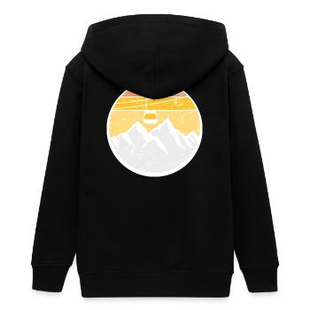 Gondel Bahn Berge Ski Urlaub Seilbahn Lift Liebe - Teenager Organic Kapuzenjacke Mini Cultivator von Stanley/Stella - Schwarz - Hinten - AI Model Teenager Male light (155cm)