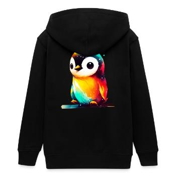 Pinguin - Teenager Organic Kapuzenjacke Mini Cultivator von Stanley/Stella - Schwarz - Hinten - AI Model Teenager Male light (155cm)