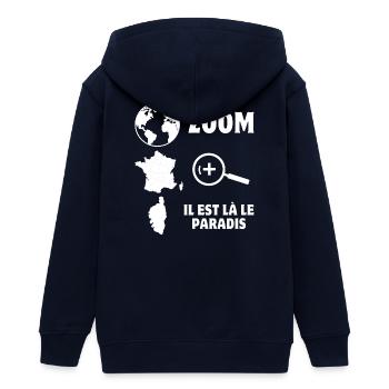 Korsika, Korsika, ich bin Korse - Teenager Organic Kapuzenjacke Mini Cultivator von Stanley/Stella - Navy - Hinten - AI Model Teenager Male light (155cm)