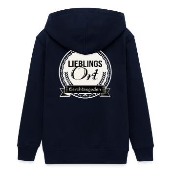 Lieblingsort Berchtesgaden - Teenager Organic Kapuzenjacke Mini Cultivator von Stanley/Stella - Navy - Hinten - AI Model Teenager Male light (155cm)