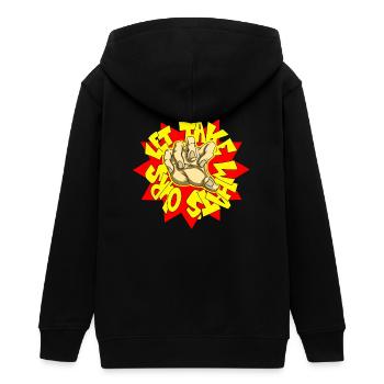 Ltwo - Teenager Organic Kapuzenjacke Mini Cultivator von Stanley/Stella - Schwarz - Hinten - AI Model Teenager Male light (155cm)