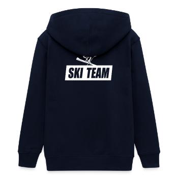 Ski Team Skifahrer Schule Skifahrt Ski-Team Ski - Teenager Organic Kapuzenjacke Mini Cultivator von Stanley/Stella - Navy - Hinten - AI Model Teenager Male light (155cm)
