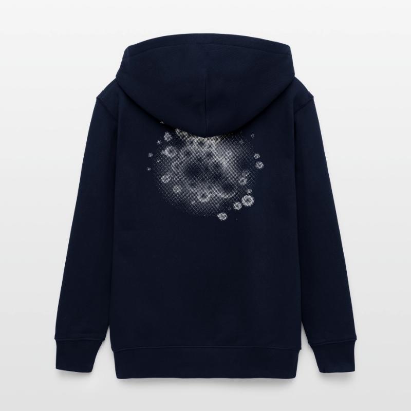 Pixel Cloud White | flash | rasterize | trendy Teens Organic Zip-up Hoodie by Stanley/Stella