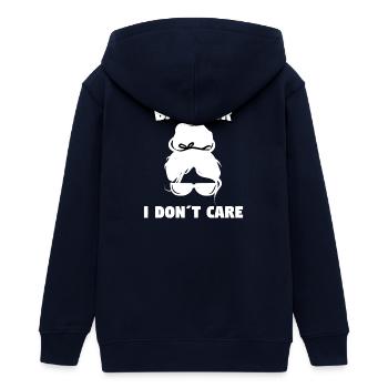 Haltung Statement Ist Mir Egal Gleichgültig - Teenager Organic Kapuzenjacke Mini Cultivator von Stanley/Stella - Navy - Hinten - AI Model Teenager Male light (155cm)