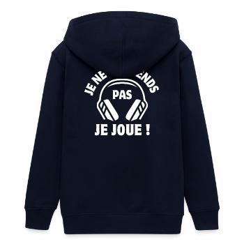 Spielkonsole, Geek, Gamer - Teenager Organic Kapuzenjacke Mini Cultivator von Stanley/Stella - Navy - Hinten - AI Model Teenager Male light (155cm)
