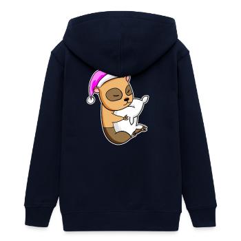 Cochon d’Inde Fatigué Dormir Fille Endormie - Veste à capuche ado bio Stanley/Stella - marine - Dos - AI Model Teenager Male light (155cm)