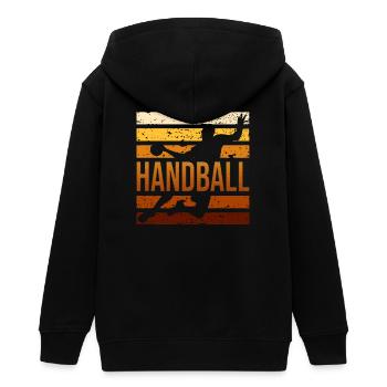 Handball - Teenager Organic Kapuzenjacke Mini Cultivator von Stanley/Stella - Schwarz - Hinten - AI Model Teenager Male light (155cm)