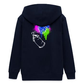 Graffiti Spraydose Kunst Strassenkunst Sprayer - Teenager Organic Kapuzenjacke Mini Cultivator von Stanley/Stella - Navy - Hinten - AI Model Teenager Male light (155cm)