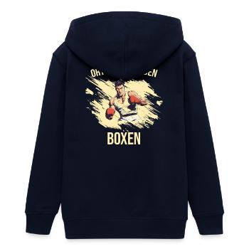 Ort der Legenden - Boxen - Teenager Organic Kapuzenjacke Mini Cultivator von Stanley/Stella - Navy - Hinten - AI Model Teenager Male light (155cm)