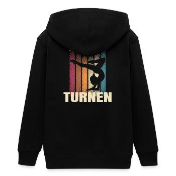 Alles was ich brauche - Turnen - Teenager Organic Kapuzenjacke Mini Cultivator von Stanley/Stella - Schwarz - Hinten - AI Model Teenager Male light (155cm)
