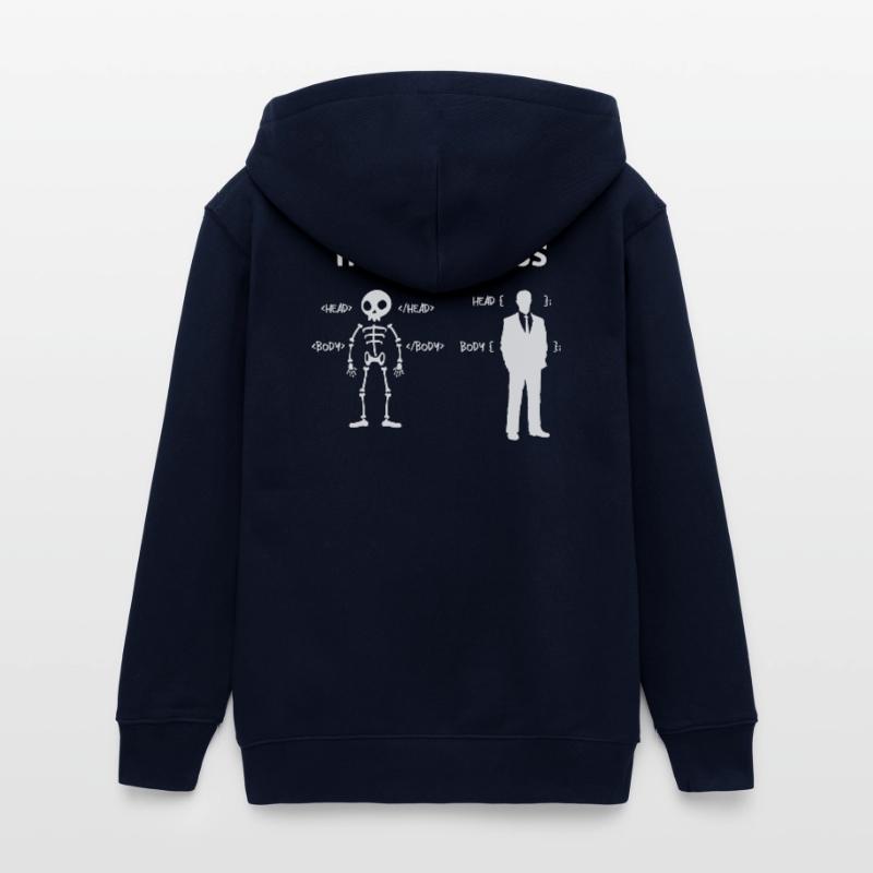 Code Css C++ Php Java Developer Code Scripting Teens Organic Zip-up Hoodie by Stanley/Stella