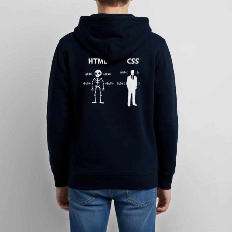Code Css C++ Php Java Developer Code Scripting Teens Organic Zip-up Hoodie by Stanley/Stella