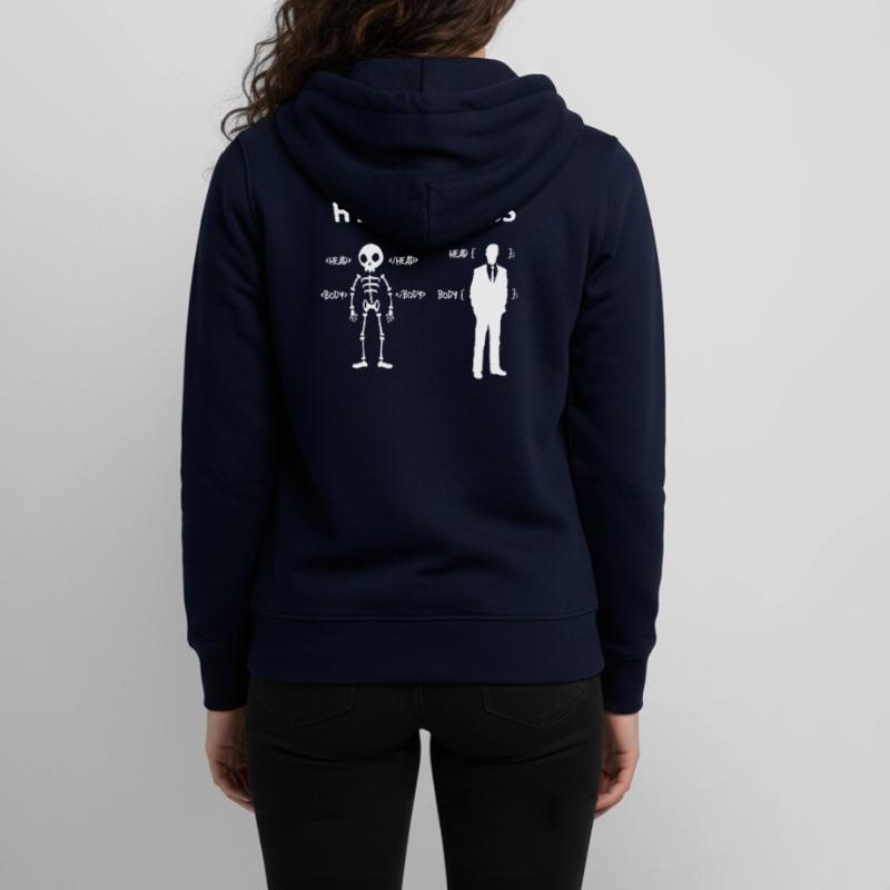 Code Css C++ Php Java Developer Code Scripting Teens Organic Zip-up Hoodie by Stanley/Stella