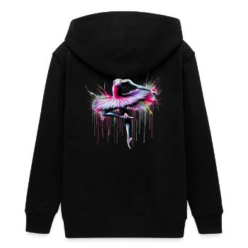 Balletttänzerin mit Tutu - Teenager Organic Kapuzenjacke Mini Cultivator von Stanley/Stella - Schwarz - Hinten - AI Model Teenager Male light (155cm)