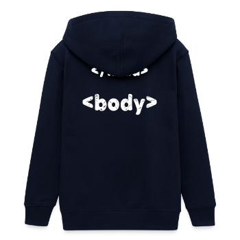 Code Programmierer Developer Skripting Informatik - Teenager Organic Kapuzenjacke Mini Cultivator von Stanley/Stella - Navy - Hinten - AI Model Teenager Male light (155cm)