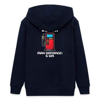 Elektrische Energie Statement Tanken Zapfsäule - Teenager Organic Kapuzenjacke Mini Cultivator von Stanley/Stella - Navy - Hinten - AI Model Teenager Male light (155cm)