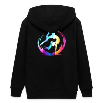Gymnaste Gymnastique Club de gymnastique Gymnastique Gymnastique - Veste à capuche ado bio Stanley/Stella - noir - Dos - AI Model Teenager Male light (155cm)