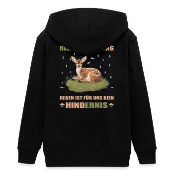 Rehkitz Rettung - Teenager Organic Kapuzenjacke Mini Cultivator von Stanley/Stella - Schwarz - Hinten - AI Model Teenager Male light (155cm)