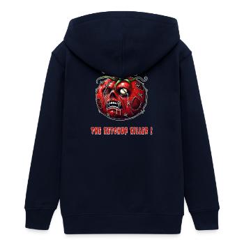 The Ketchup Killer - Teenager Organic Kapuzenjacke Mini Cultivator von Stanley/Stella - Navy - Hinten - AI Model Teenager Male light (155cm)