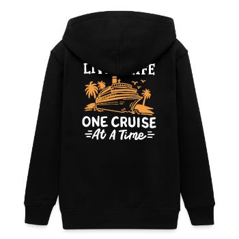 Kreuzfahrtschiff Urlaub Kreuzfahrt - Teenager Organic Kapuzenjacke Mini Cultivator von Stanley/Stella - Schwarz - Hinten - AI Model Teenager Male light (155cm)