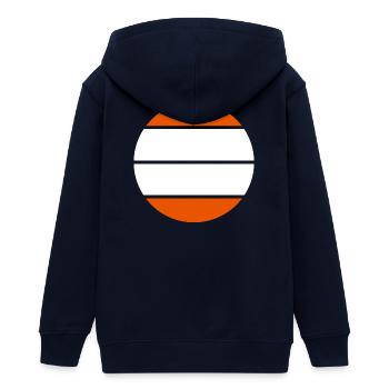 Sandwich - Teens Organic Zip-up Hoodie by Stanley/Stella - navy - Back - AI Model Teenager Male light (155cm)