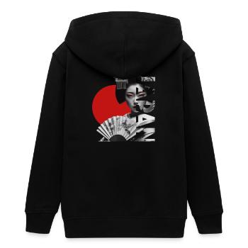 Japon - Veste à capuche ado bio Stanley/Stella - noir - Dos - AI Model Teenager Male light (155cm)