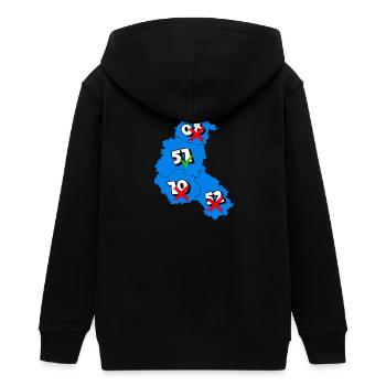 51 Marne - Teenager Organic Kapuzenjacke Mini Cultivator von Stanley/Stella - Schwarz - Hinten - AI Model Teenager Male light (155cm)