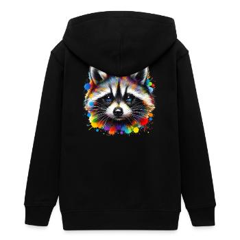 Waschbär - Teenager Organic Kapuzenjacke Mini Cultivator von Stanley/Stella - Schwarz - Hinten - AI Model Teenager Male light (155cm)