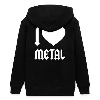 J’ADORE LE HEAVY METAL - Veste à capuche ado bio Stanley/Stella - noir - Dos - AI Model Teenager Male light (155cm)