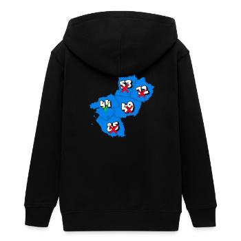 Région pays de la loire - Veste à capuche ado bio Stanley/Stella - noir - Dos - AI Model Teenager Male light (155cm)