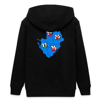 Région Poitou-Charentes - Veste à capuche ado bio Stanley/Stella - noir - Dos - AI Model Teenager Male light (155cm)
