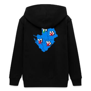 Région Poitou-Charentes - Veste à capuche ado bio Stanley/Stella - noir - Dos - AI Model Teenager Male light (155cm)